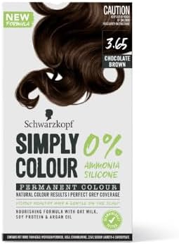 Schwarzkopf Simply Colour Permanent Hair Colour Gentle On Scalp, Upto 100% Grey Coverage, Dermatologist Tested Long-Lasting Nourishing Formula With Argan Oil, 142.5ml