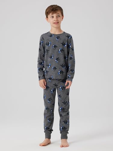 Name IT Jungen Nkmnightset Dark Grey Mel Skull Noos, Dark Grey Melange, 146-152 EU