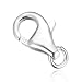 2 Genuine .925 Sterling Silver Findings Bright Silver Raindrop Trigger Lobster Clasp 13mm x 8mm