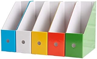 Magazine File Holders by Manhattan International. Cardboard Holders for Storage, Trendy Pack. Best for Filing, Documents Divider, Organizer Sorter, Tidy Shelf. Excellent for desks.
