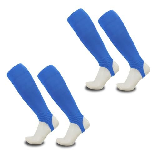 FIBOGOUP Stutzen ohne socken,Stegstrümpfe,Folgen Sie dem Design und reparieren Sie die Beinschutzbrett,Blau+Blau