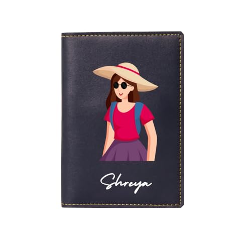 Image of Unisex Passport Cover for Men & Women | Printed, Classy & Stylish | Vegan Leather Passport Cover for Travel (UV Blue)