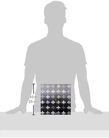 Miniatura 3 de 3dRose DPP_59112_1 - Reloj de pared con diseño de flor de Lis, 10.0 x 10.0 in, color blanco y negro