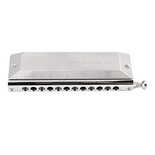 Harmonicas 12 trous, harmonica chromatique à couverture épaisse en métal, bonne étanchéité à l’air, forte résonance pour… - Les Beatles, Paul McCartney, John Lennon, RIngo Starr, George Harrison Harmonicas 12 trous, harmonica chromatique à couverture épaisse en métal, bonne étanchéité à l'air, forte résonance pour…