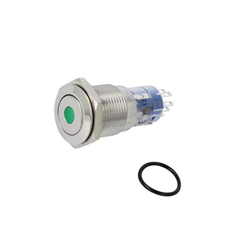 Commutateur étanche IP67 DPDT 3A avec bouton vert anti-vandale MP0045