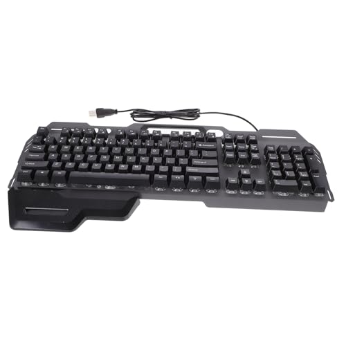 Clavier gamer pour maison et café Veemoon 104 touches filaire USB noir ergonomique