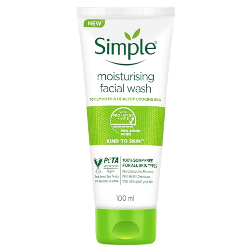 Image of Simple Kind To Skin Moisturising Facial Wash 100 ml | 100% Soap-Free Facewash | For normal to dry skin