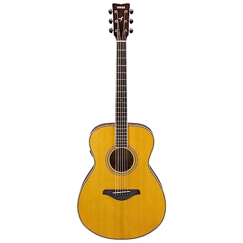 Image of Yamaha FS-TA Concert Size Transacoustic Guitar w / Chorus and Reverb, Vintage Tint | Solid Spruce Top, Mahogany Back and Sides, SYSTEM70 Preamp and Srt Piezo
