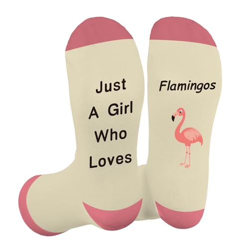 LSVGSAK Flamingo Gifts for Women Girls Flamingo Lovers Novelty Socks Birthday Gifts for Teens Bestie Friend Daughter Wife Sister Girlfriend Novelty Stocking fillers Gift for Christmas
