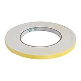 Rebower Einseitiges Schaumklebeband selbstklebend, [für Haushaltsgegenstände, täglichen Gebrauch] - 8mm x 2mm/ 5m/ Weiß, Gelb/ 1 Stück
