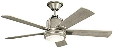 52 Inch Colerne Ceiling Fan with LED Light, Brushed Nickel