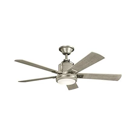 Kichler 300052ni Colerne 52 Ceiling Fan With Led Lights And Wall Control Brushed Nickel Amazon Com