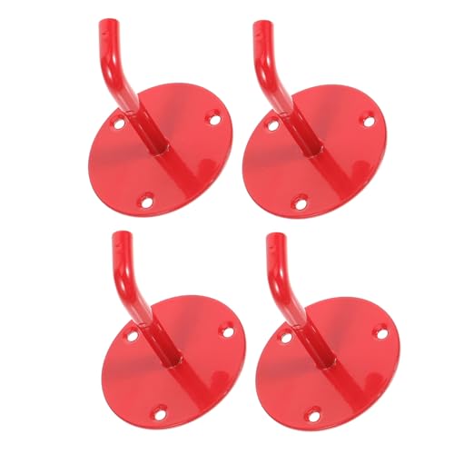 Hohopeti Soporte de Extintor de Incendios de Hierro para Extintores Co2 de 2-9 Kg, Gancho Doble para Colgar, 4 Piezas, Montaje en Pared para Seguridad en Construcción y Protección