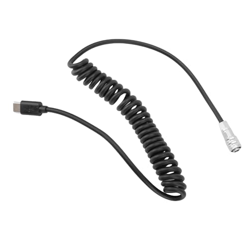 Tbest Cable en Espiral de Alimentación para Cámara, Cable de Carga Rápida USB C PD con Indicador para Cámaras de Cine BMPCC 4K, Entorno de Filmación Profesional - imagen 2