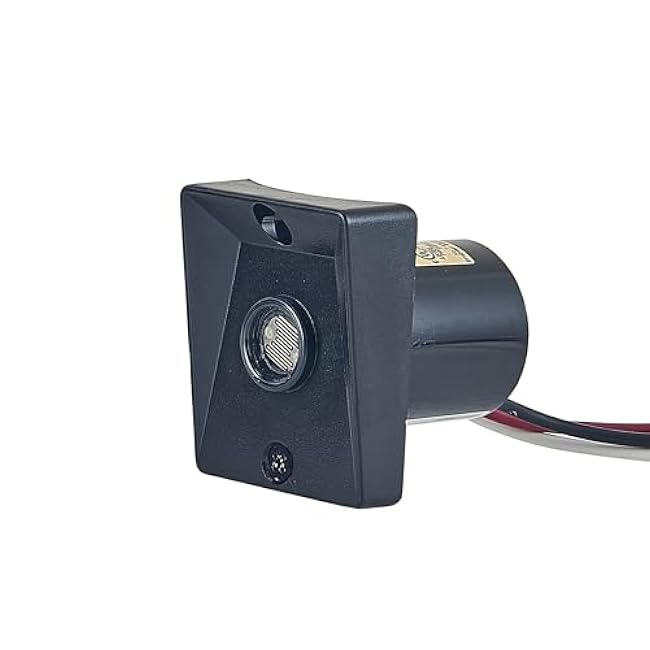 Replacement Dusk to Dawn Sensor for Outdoor Pole Lights - Automatic On/Off Light Sensor for Outdoor Lighting ¨C Steel Light Sensor, Black, Design House 502146