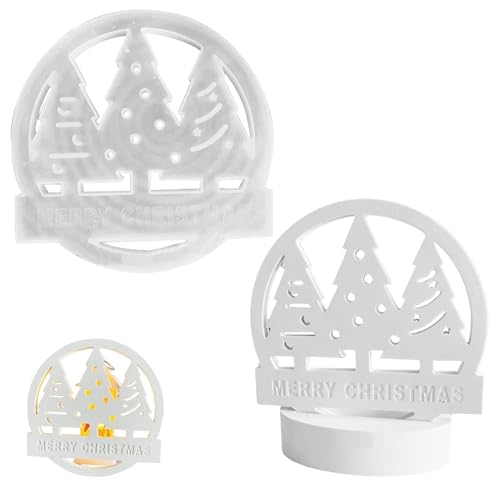 Molde De Resina De Navidad - Moldes De Resina Para Redondos De Navidad | Moldes De Navidad Redondos De Silicona, Moldes De Moldeo De Silicona, Suministros Artesanales Hecho A Mano Para