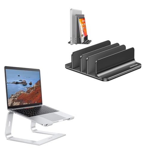 Base ajustable para laptop OMOTON de 3 ranuras vertical miniatura 1