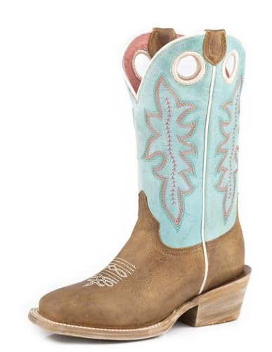 Girls' Little Ride Em' Cowgirl Western Boot Square Toe - 09-018-7027-8579 TA 13 D Tan