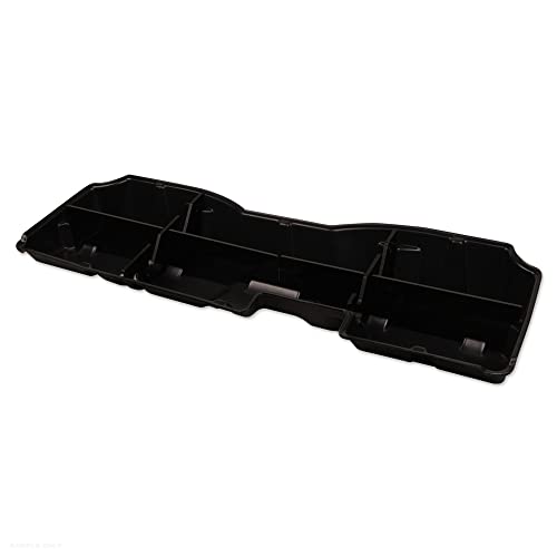Topline_autopart Black Gearbox Underseat Storage Cargo Organizer Box Compatible With 14-18 Chevy Silverado GMC Sierra 1500/15-19 2500/3500 HD Crew Cab