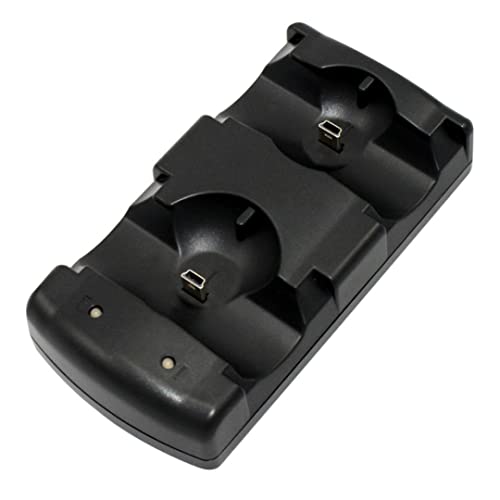 sevennine PS3/PS3 Move 2-in-1-Handle Ladegerät PS3 Move Dual Docking Station Ladegerät mit Ladekabelschwarz, PS3/PS3 Move Ladegerät Cover