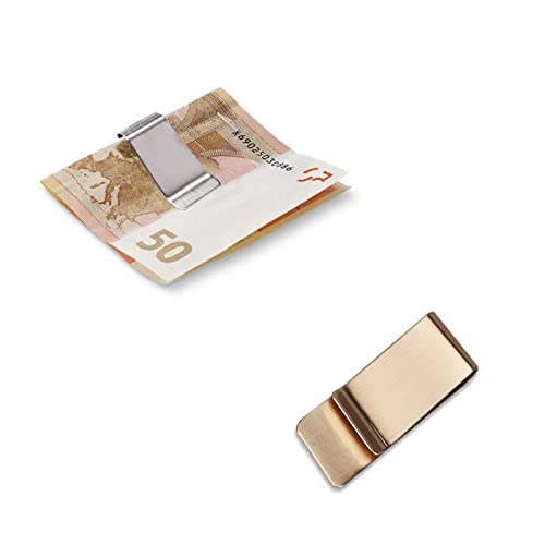 WAFJAMF Small Men's Slim Money Clip Stainless Steel Credit Business Card Holder Pocket Cash Wallet3