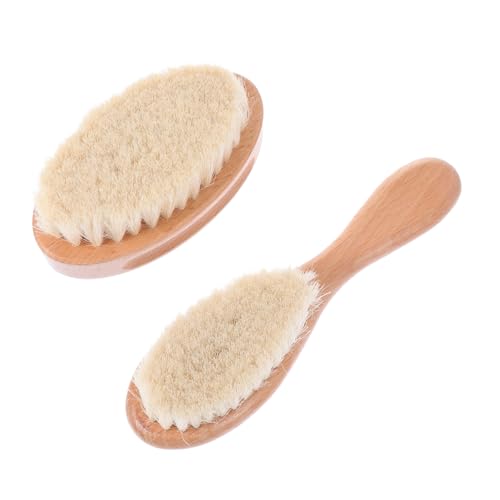 Gatuida 2 piezas Cepillo para Limpieza de Cabello Cortado Mango y Diseño Ovalado Cerdas Suaves Antideslizantes para Peluquerías y Profesionales Duradero y Práctico para Eliminar Pelos
