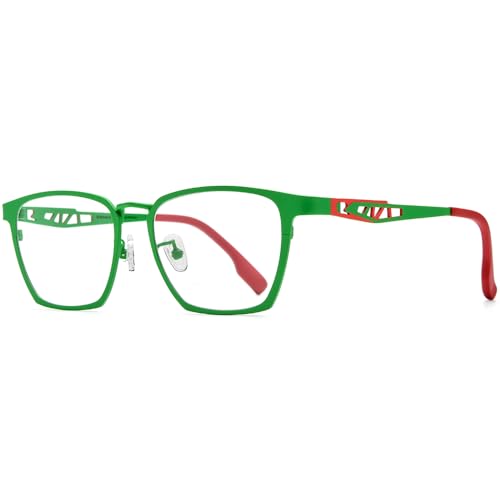 Image of FONEX Pure Titanium Glasses Frame Men Square Magnet Clip On Eyeglasses with Polarized Lens
