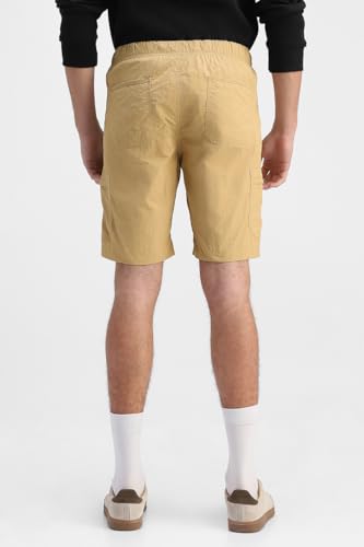 Image of SNITCH Men Casual Shorts | Regular Fit Mid Rise Solid Design | Lightweight 100% Nylon with Smooth Texture & Utility Pockets for Summer & Casual Wear