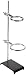American Educational 7-G87-A Stamped Steel Support Ring Stand with 2 Rings, 6" Length x 4" Width Base Size