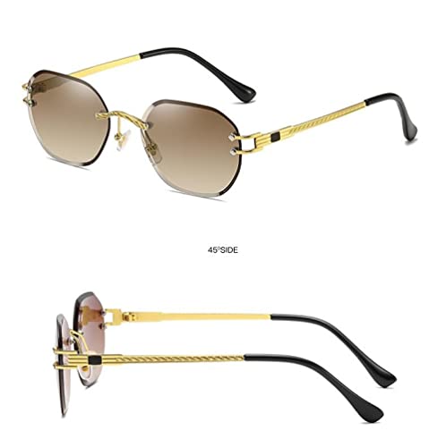 Lunettes de soleil bleues sans cadre légères pour éviter les marques - 2