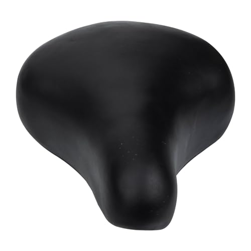 Selle de vélo anti-vibrations en cuir doux XS noire pour VTT sans douleur