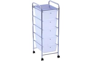5 Drawer Mobile Organizing Tower Rolling Cart