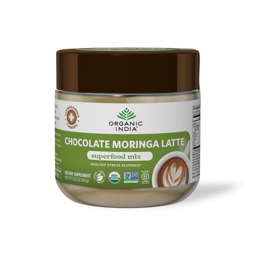 Organic India Chocolate Moringa Latte Powder -...