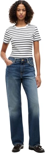 Tommy Hilfiger Damen T-Shirt Kurzarm Slim Cody Rundhalsausschnitt, Mehrfarbig (Breton/ECU/Dark Night Navy), XS – Ansicht 6