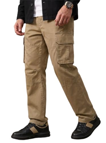 Image of Amazon Brand - INKAST Men Multi-Pocket Cargo Pants Casual Fit Trousers Stylish Cargo Trousers