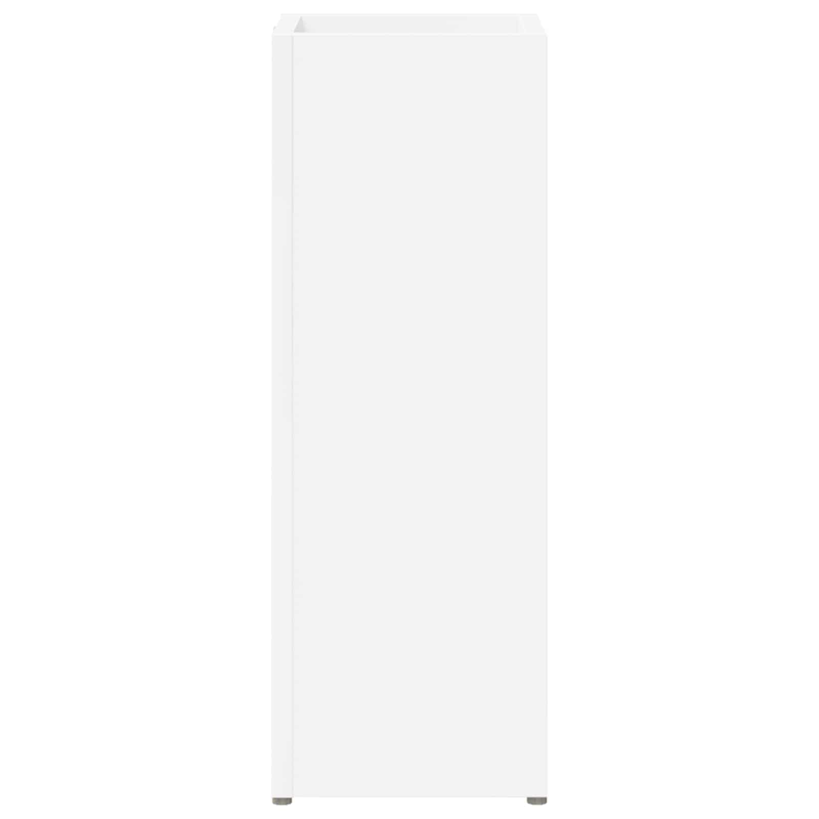 vidaXL Sonnenschirmhalter Weiß 20 x 20 x 55,5 cm Holzwerkstoff, Moderner rechteckiger Flurständer, robuster Regenschirmhalter, platzsparend, schicker Organizer für den Eingangsbereich