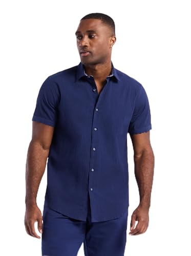 Robert Graham Mens Piers Short Sleeve Button Down Woven Shirt