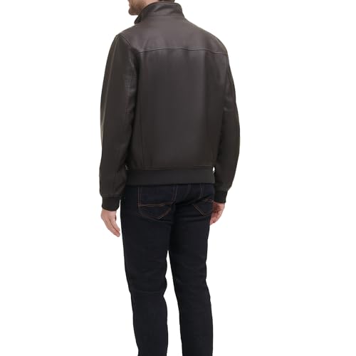 Image of Tommy Hilfiger Adaptive Men's Tommy Hilfiger Men's Smooth Lamb Touch Faux Leather Unfilled Bomber