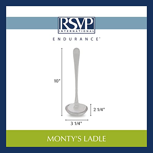 RSVP International Endurance Flatware Collection Stainless Steel, Dishwasher Safe, Ladle - Thumbnail 2