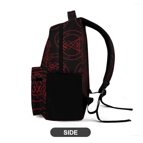 Sigil of Lucifer Cute Backpack Travel Daypack Lightweight Back Pack with Pockets3