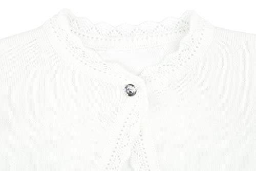 Lilax Little Girls' Knit Long Sleeve Button Closure Bolero Cardigan Shrug 4T Cream thumb #3