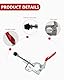 QLEUIFT 4 pcs Kniehebelspanner, Kniehebelklemme Push Pull Action Handwerkzeug, Waagrechtspanner, Anti-Rutsch Vertikale Clamp, Schnellspannwerkzeug, für Maschinenbetrieb, Zimmerei, Schweißen