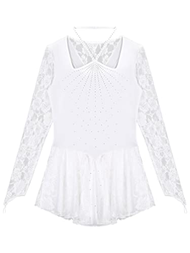 TiaoBug Vestito da Pattinaggio Artistico per Donna...