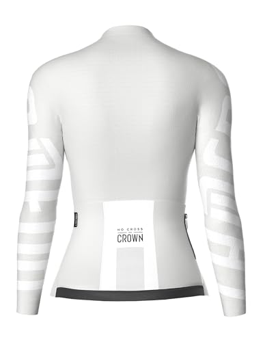LAMEDA Camisa feminina de ciclismo de manga comprida, camiseta de bicicleta respirável com bolsos, c