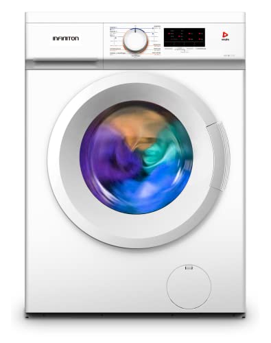 INFINITON | WM-A52B - Lavadora Carga Frontal | Función Secado Extra | Lavado Antialérgenos | Display LED | 15 Programas | Easy Play | Tambor Diamante | Acabado Blanco | Capacidad 5 Kg