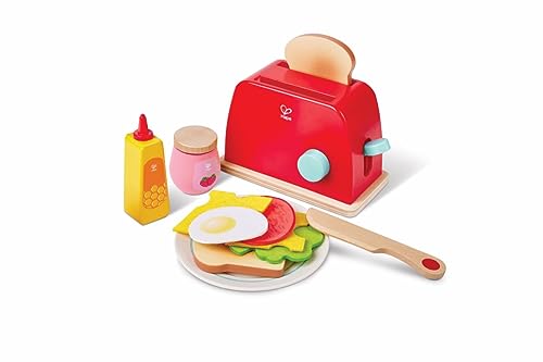 Hape Tostadora roja para cocina de juguete, 3Y+
