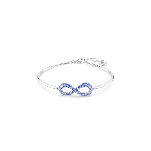 Swarovski Hyperbola Bangle, Infinity, Blue, Rhodium Finished