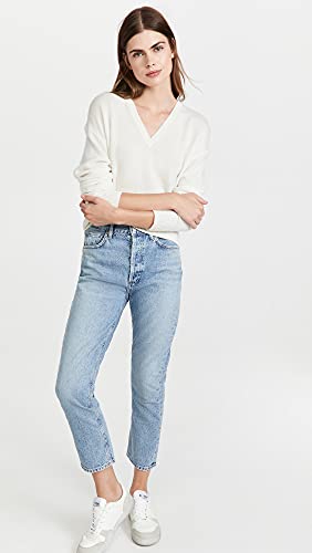 Image of Theory Women's Long Sleeve V-Neck Cashmere Pullover Sweater