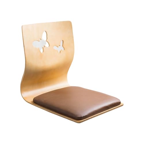 INSEOWI Silla Ergonómica De Piso Sin Patas con Respaldo Ajustable Marco Madera Maciza Y Cojín Esponja Transpirable para Cama Sofá Sillón con Soporte Lumbar