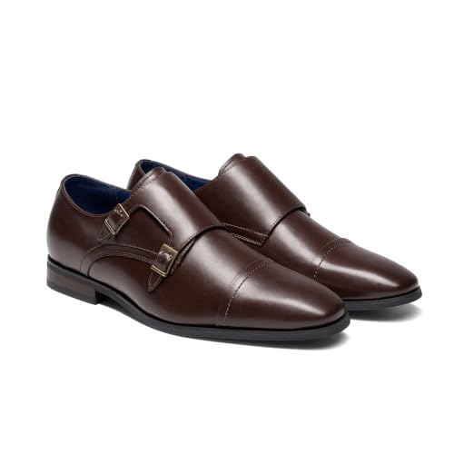 Image of Bruno Marc Men's Dress Loafer Shoes Monk Strap Slip On Loafers